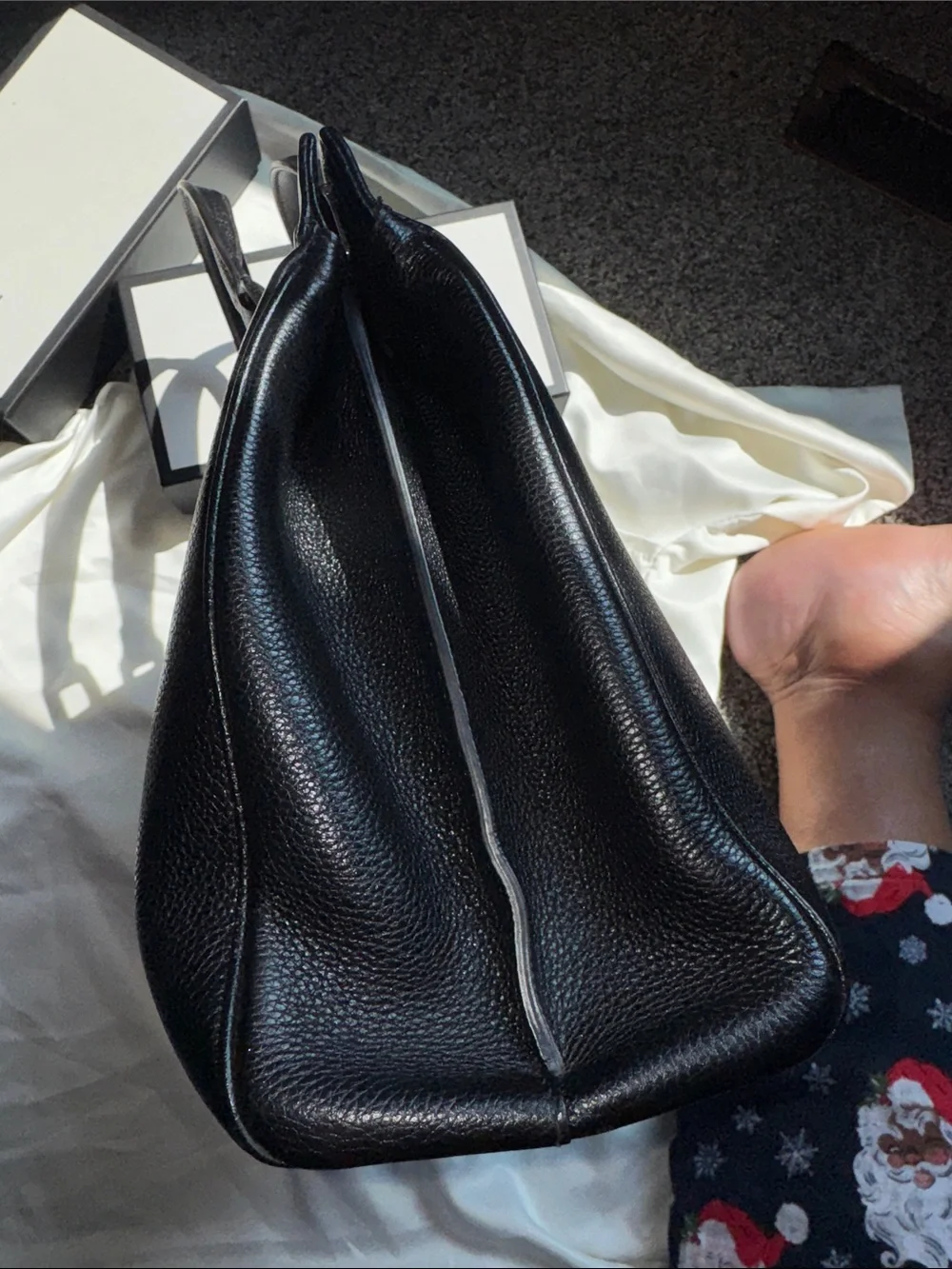 Gucci Black Top Handle Zumi with Two-tone Hardware and Horsebit